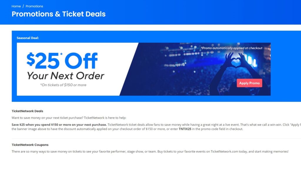 TicketNetwork Promo Codes and Discounts