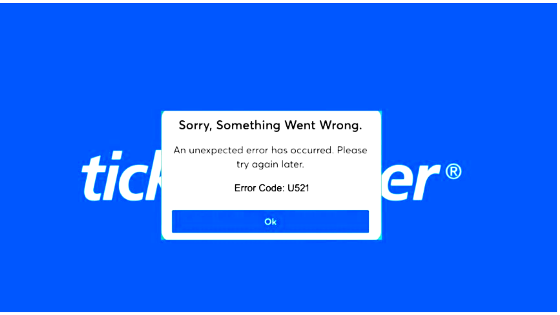 how to fix Ticketmaster Error Code U521